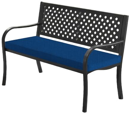 GOUBO Benutzerdefinierte Bankauflage 46 x 90 cm Unterseite Antirutsch Schaukel Sitzkissen Waschbar Abnehmbar für Outdoor, Terrasse, Drinnen, Blau