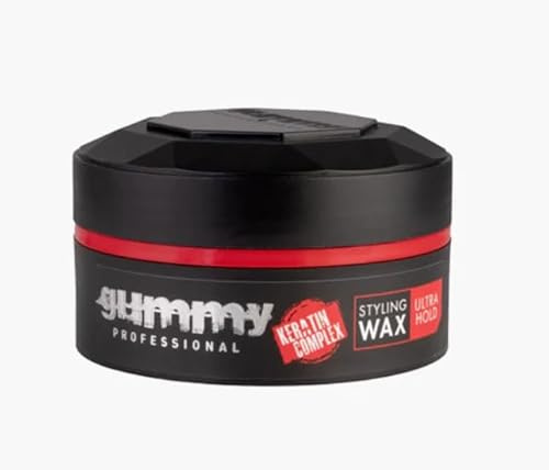 Gummy Professional Styling Wax 150ml - Haarwachs mit starkem Halt & Glanz - für Männer & Frauen - Alkoholfrei mit Vitamin B5 (Rot)