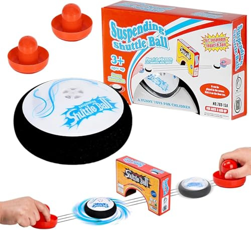 Air Hockey Hover Puck,Schwebendes Hockey Set Mit 2 Roten Air Hockeys Schiebern,Tragbares Tischspiel Airs Hockeys Brettspiel Spielzeug,Spielzeug Geschenk