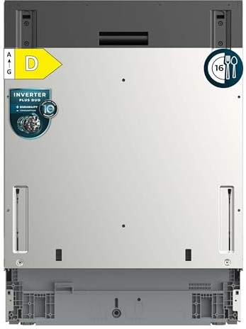 Cecotec Lavavajillas Integrable 60cm 16 Servicios Bolero Aguazero 6260 Full-BI. Motor Inverter Plus Duo, 6 Programas, Cuba Acero Inoxidable, Bandeja Superior Ajustable, Delay Start, Bandeja Cubiertos