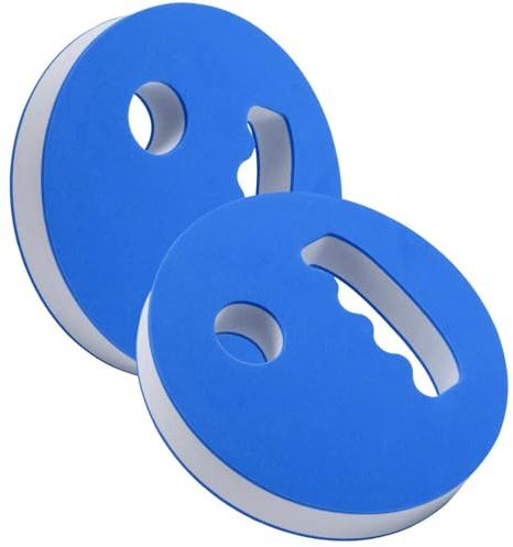 Aqua Aerobic - Scheiben | Schwimm Training Hilfe | EVA Schaumstoff Pool Discs für Erwachsene Kinder Anfänger Wasserwiderstand Fitness Tool 2er Pack Blau Langlebiges Material Leicht Zu Greifen Stabil