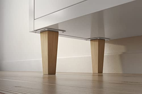 New Swedish Design 4er-Set Kallax Füße aus Massivholz/Möbelfüße für Kallax Regal/Möbelbeine/Pyramid/Höhe 16 cm/Buche