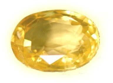 Gelber Saphirstein, Originalzertifiziert, beste Qualität, Pukhraj-Edelstein, 4,25 Ratti von Gemselect, Kristall, Saphir