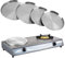 Couvercle de cuisinière Caches de Protection pour Plaques de Cuisson Couvercles de Poêles Cache-Plaques Electrique en Acier Inox Comme de Utensiles de Cuisine 4PCS