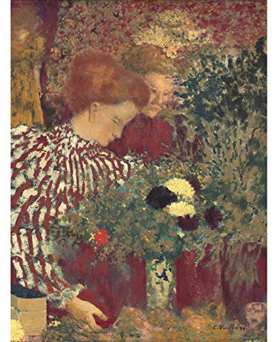 Vuillard Peinture murale sur toile de qualité supérieure Motif femme rayée