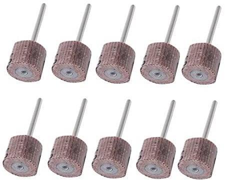 10Pcs Sanding Sandpaper Flap Wheel Disc Brush Bit Grinding Polishing Tool Sander Drill Sanding Flap Wheel Coarse for Dremel Rotary Set Grit #120 with 3mm Mandrel Shank