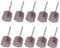 10Pcs Sanding Sandpaper Flap Wheel Disc Brush Bit Grinding Polishing Tool Sander Drill Sanding Flap Wheel Coarse for Dremel Rotary Set Grit #120 with 3mm Mandrel Shank