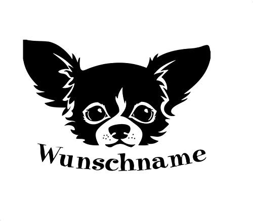 Chihuahua Aufkleber Autoaufkleber Heckscheibenaufkleber Sticker Höhe: 27cm