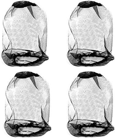 Moskitonetz, Nylon, feines Netz, Insektennetz für Outdoor, Wandern, Camping, Klettern und Walking, 4 Stück
