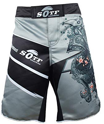 JTRHD Muay Thai Käfighose Elastisches Material Kampf Muay Thai Shorts Männer Mixed Martial Arts Training Martial Arts Gymnasiums Dehnbar Elastisch (Farbe : Black, Size : M)