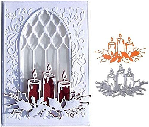 U-horizon Stanzschablone für Kerzen, DIY, Scrapbooking, Metall, Prägeschablone für Alben, Papier, Karten, Kunsthandwerk