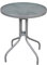 La Bolata The Secret Home - Mesa Redonda de Metal con Base de Cristal - Alto. 70 cm x Diámetro 60 cm - Color Gris - Mesa Ideal para Jardín, Terraza, Patio o Balcón