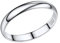 PROSILVER Herren Trauring 925 Silber Minimalist Ring 3mm glänzender Ehering Verlobungsring Memoirering Ewigkeitsring Größe 62 Schmuck Accessoire für Männer