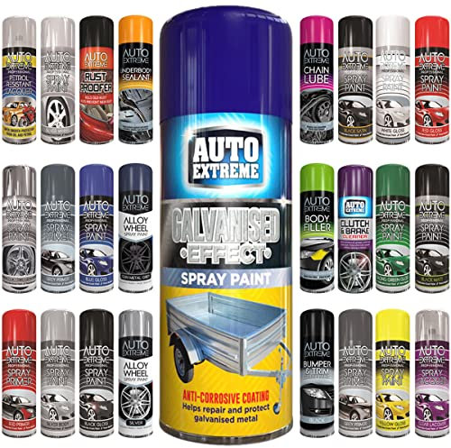Classic Signature - 1 x Auto Extreme Galvanised Effect Spray Paint 400ml, Professional Quality, Perfect Finish for Cars, Bikes,Vans, Metal, Wood