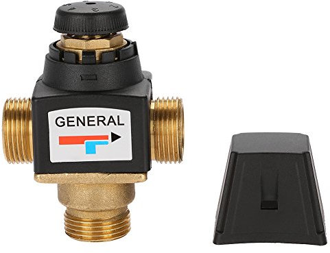 Vanne de Douche à équilibrage de Pression à 3 Voies DN20 à Filetage Mâle en Laiton Mitigeur Thermostatique pour Chauffe-eau Solaire Corps de Vanne de Douche Universel MultiChoice pour Kits de Garnitur
