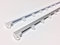 GLOBALCORPORATION Binario per tende a soffitto in alluminio bianco e argento con scorrevoli da interno bastone per tendaggi moderni scorrimento manuale strappo completo (80 Centimetri, BIANCO)