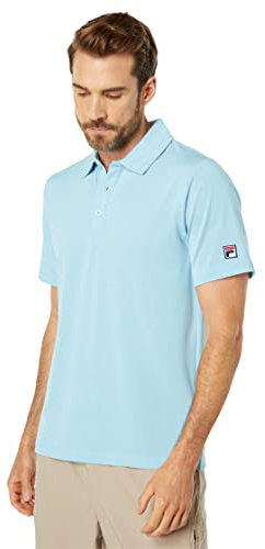 Fila Essentials - Polo in piqué Angel Falls, colore: Azzurro, Angelo Falls, S