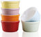 YAZYLIFE Ramekins 6oz Oven Safe,Creme Brulee Ramekin and Souffle Dishes,Porcelain Baking Bowls,Dipping Sauce Dish.Pudding Cups,Set of 6,Colorful.