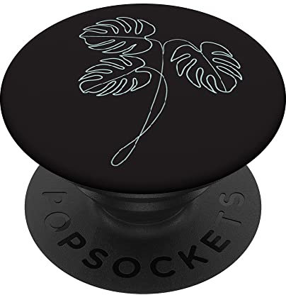 Monstera Leaf Tropische Pflanze mintgrün PopSockets mit austauschbarem PopGrip