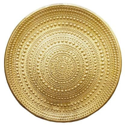 Decpero Teller - Holzteller I Ø 49.5 x 3.5 cm I Gold Silber I Dekoteller