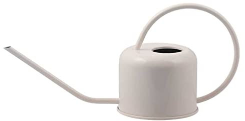 PLINT Regadera de 0,9 L, Estilo Moderno, para Plantas de Interior, Acero galvanizado de Color, diseño de Metal contemporáneo con Boquilla Estrecha y Mango Alto, Color Crema