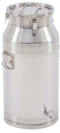 HOOZ 70L Milchkanne Schwerlast aus Edelstahl 304, Transportkanne auslaufsicherer Deckel mit Spannverschluss und Gummidichtung, Große Vintage Bauernhof Milchkännchen für Dekoration und Lagerung