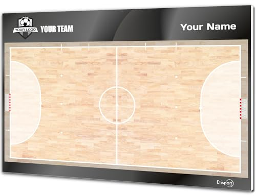 Futsal Taktiktafel für Trainer. Personalisiert mit Name, Logo oder Verein. Trocken abwischbar. 30,5 x 20,5 cm