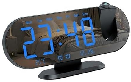 Alarm Clock Projection Spy Camera WiFi Night Vision 64GB