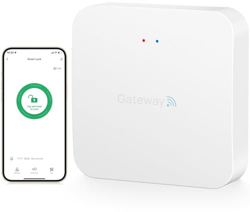 TUYA WiFi Gateway Smart Hub: compatible con Smart Life, aplicación Tuya para controlar de forma remota la cerradura de puerta inteligente, compatible con Alexa, Google Assistant to Voice Control