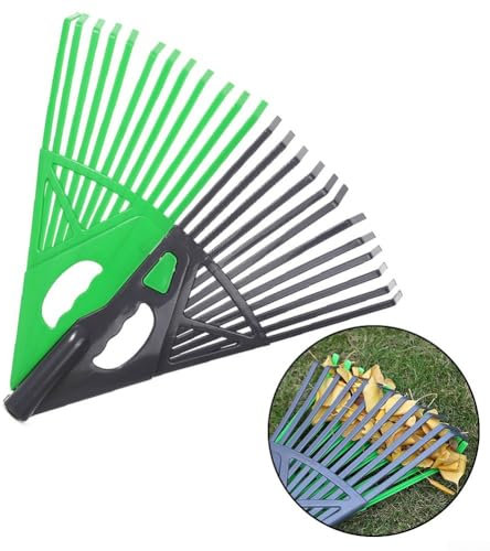 HpLive Rastrello da giardino, rastrello in plastica, per prato, cortile, giardino