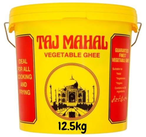 Vegan Ghee Butter 12.5kg - Halal certified Vegetable Ghee for catering and cooking, with no GM ingredients (12.5kg)
