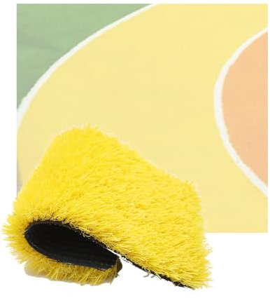 LiYaHead Kunstrasen im Freien, Abriebfest, rutschfest, Kunstrasen, weich, brennt Nicht, Kunstrasenrolle, für Hinterhof, Terrasse, Garten im Freien (Gelb, 157,48 x 43,31).