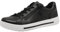 Jana Damen Sneaker flach mit Reißverschluss Vegan, Schwarz (Black), 42 EU