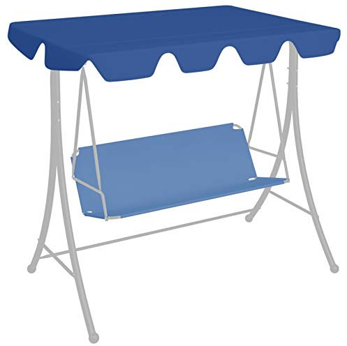 ZEYUAN Ersatzdach für Hollywoodschaukel, Dach Für Hollywoodschaukel, Hollywoodschaukel Dachbezug, Bezug Für Hollywoodschaukel, Hollywoodschaukel Dach, Blau 188/168x110/145 cm