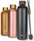 Milu Thermosflasche 1L Isolierte Edelstahl Thermo Trinkflasche Thermoskanne Auslaufsichere Isolierflasche doppelwandig - Kohlensäure geeignet – inkl. Reinigungsbürste (Schwarz, 1000ml)