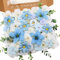 Nubry 64 Pcs Blue Artificial Flowers,Silk Fake Roses Flowers,Lily Flowers Hydrangea Daisy with Stems for Cake Decoration DIY Wedding Bridal Bouquets Birthday Party Decor Home Decoration