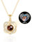 Personalisierte Bild-Halskette, Projektions-Halskette mit Foto innen - Halskette mit individuellem Foto.Anhanger - 18-Karat-Echtvergoldung-Weihnachtsgeschenke für Familie und Freunde (style8-Gold)
