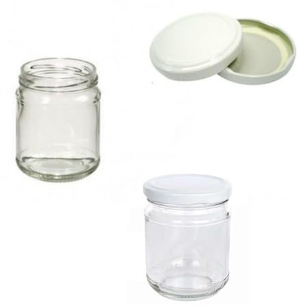 24 Barattoli in vetro per marmellate e sottolio 212 ml con tappo