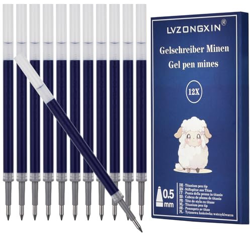 LVZONGXIN Gelschreiber Minen, Farbe BLAU, [0.5mm], Kompatibel mit LEGAMI Gelschreiber Lovely Friends[ [NICHT RADIERBAR]
