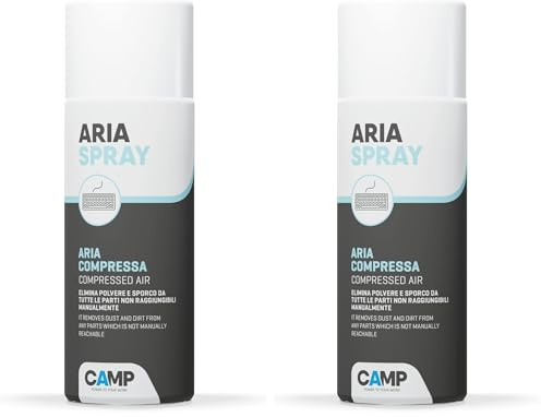 Camp ARIA SPRAY, Getto d'aria compressa per pulire computer, tastiere, fotocamere, componenti e accessori (Confezione da 2)