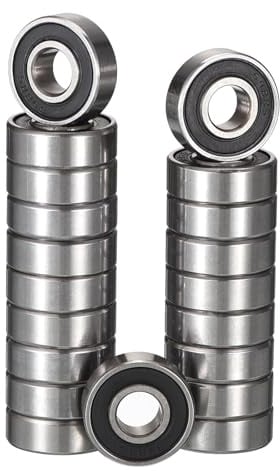 TUZUK 20 Stück 698-2RS Kugellager Abgedichtet 8x19x6mm Vorgeschmiert/Chromstahl/Gummi Doppeldichtung, 698 RS Rillenkugellager