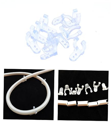 Anneome 10stücke Led-lichtschlauch-clips Aus Transparentem Pvc Und Metall Langlebige Halterungen Für Montage Von Runden Lichtschläuchen Im Innen Und Außenbereich Pro Packung