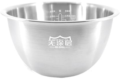 316L Stainless Steel Inner Pot Compatible For Xiaomi Rice Cooker Inner Pot IH Replacement Inner Pot Uncoated Steel Pot Inner Pot Rice Cooker Accessories Parts Replace The Inner Pot Rice Cooker 4L