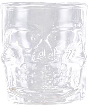 Tasses à boissons chaudes avec couvercles Halloween tête squelette verre à vin verre à vin grand verre océan (A, 5. 8 x 5 cm)
