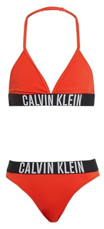 Calvin Klein Triangel-Bikini-Set für Mädchen, Ky0Ky00090, Schwimm-Tops, Rosa (Quartz Pink), 12-14 Jahre