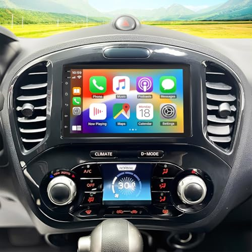 7 Android 14 Car Stereo for Nissan Juke 2010 2011 2012 2013 2014 Head Unit 2 Din Car Radio with CarPlay Wireless Android Auto HD Touch Screen GPS WiFi FM RDS BT SWC Mirror Link Backup Camera