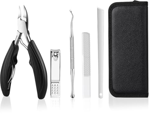 Wellehomi 6 Pack Professional Toenail Clippers for Thick & Ingrown Nails