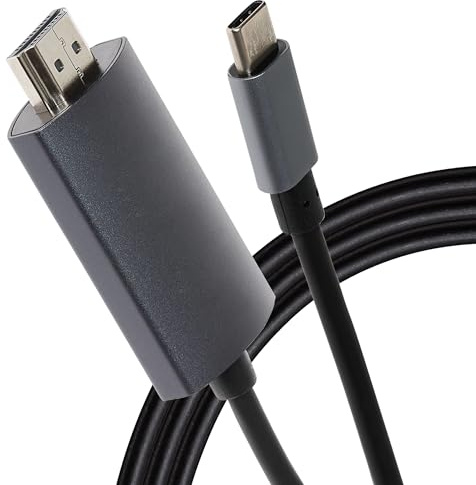 Maplin USB-C to HDMI Cable 5m, 4K@60Hz Ultra HD, Compatible with MacBook Pro/Air, iPad Pro, Dell XPS, Surface Book 2, Samsung Galaxy, Huawei, Chromebook Pixel and More