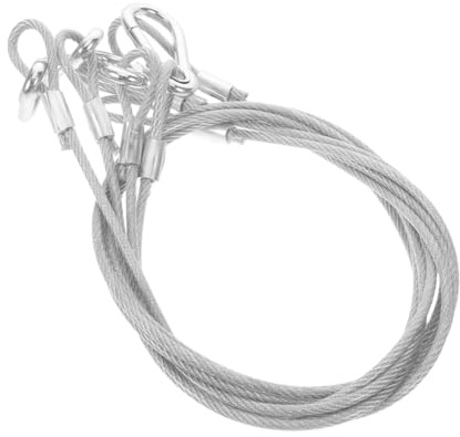 FUNOMOCYA Cable de Seguridad para Iluminación de Teatro, Acero Inoxidable, 4 Unidades de 70 Cm, Carga Máxima 20 Kg, Cuerda Resistente para Luces de Escenario y Altavoces Colgantes, Uso