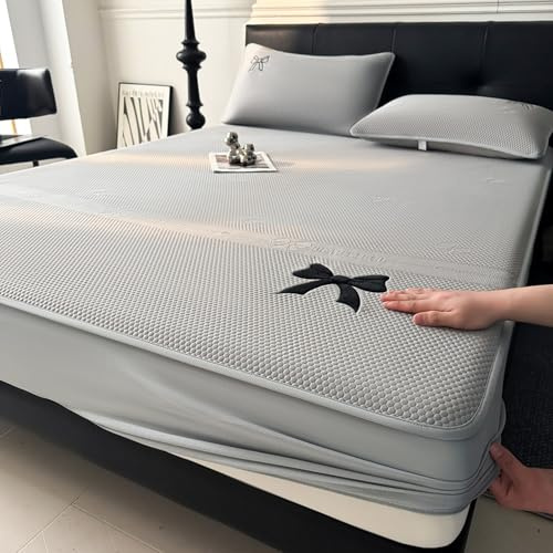 Kühlmatte für Bett – PE Kühlende Bettauflage als Spannbettlaken | Ideal für Heißschläfer & nächtliches Schwitzen (Nachtschweiß) – Atmungsaktive Sommer Bettwäsche gegen Hitze